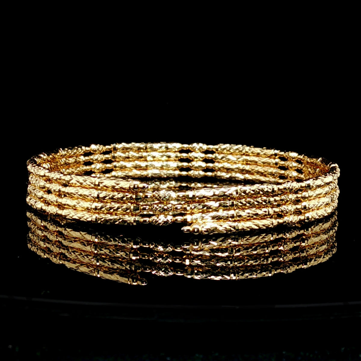 Magnetic Flexible Wrap Bracelet 18K Yellow Gold