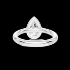 2 CT Pear Lab Diamond Bezel Engagement Ring