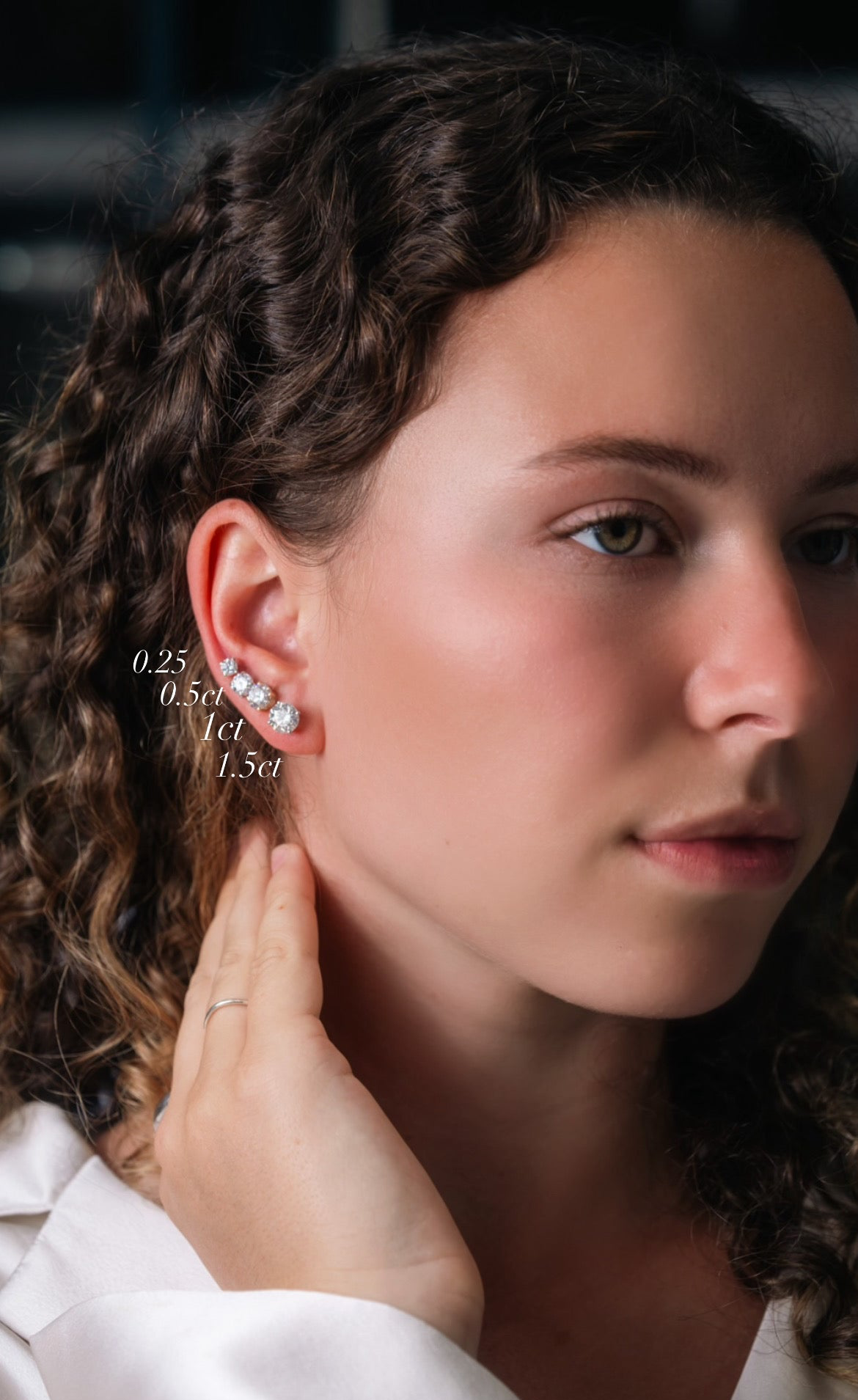 3CT Diamond Stud Earrings
