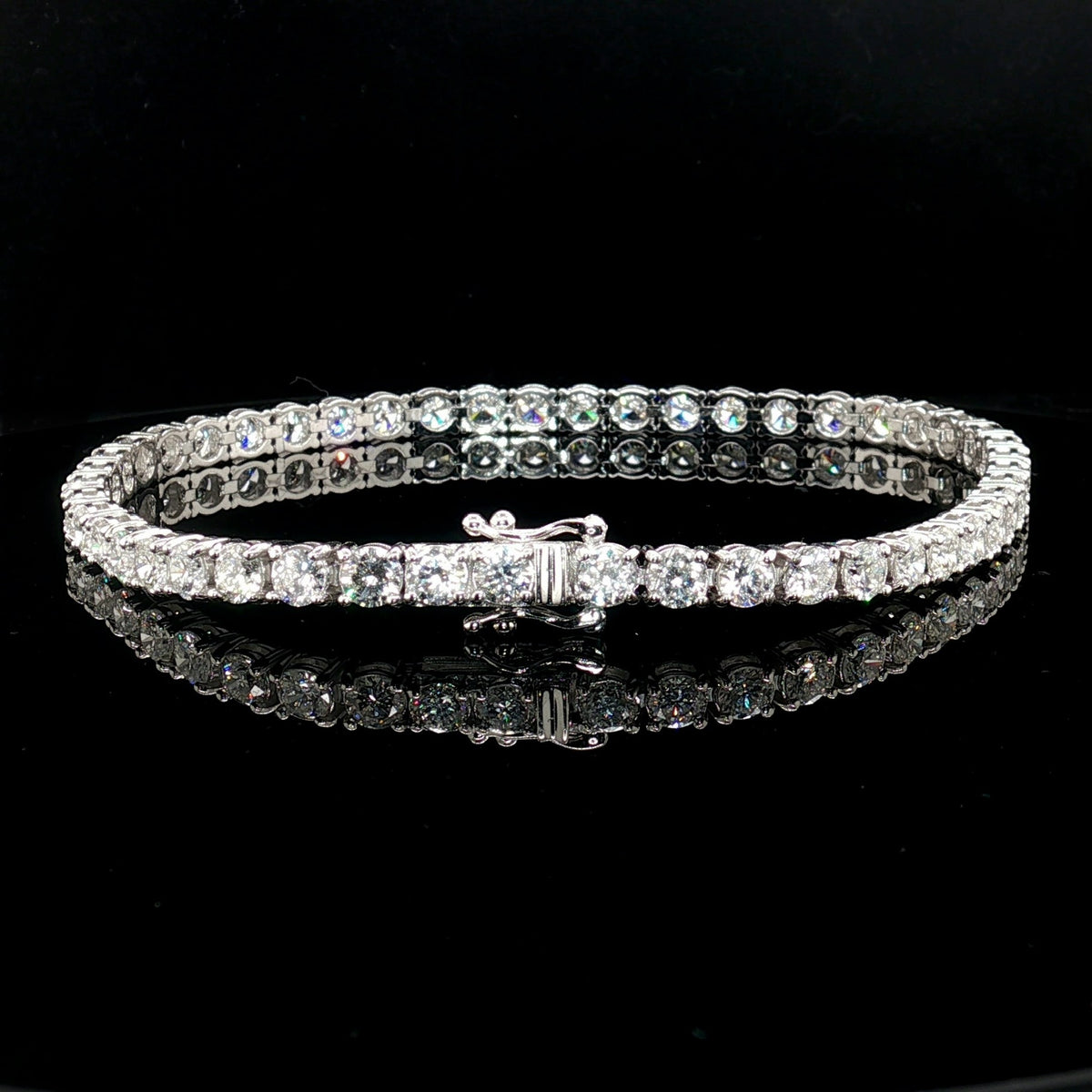 with gold diamond tennis bracelet  with big diamonds