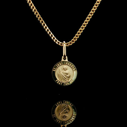 14K Small Saint Jude Thaddeus Medallion