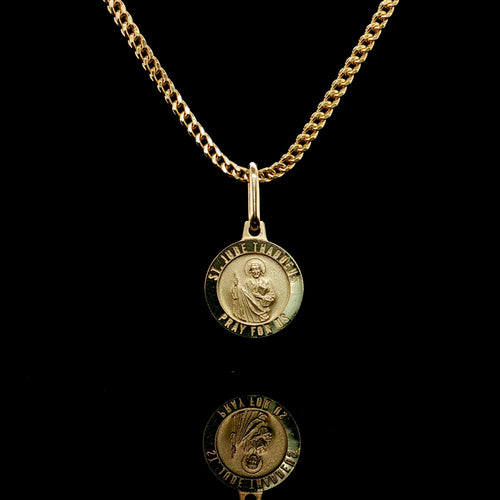 14K Small Saint Jude Thaddeus Medallion