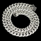 14MM Silver CZ Cuban Link Chain - Johnny Dang & Co