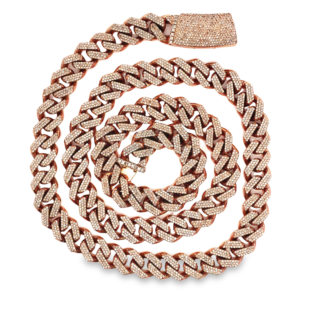 Rose Gold Diamond Cuban Chains