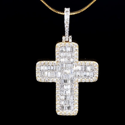 Baguette Diamond Cross Pendant