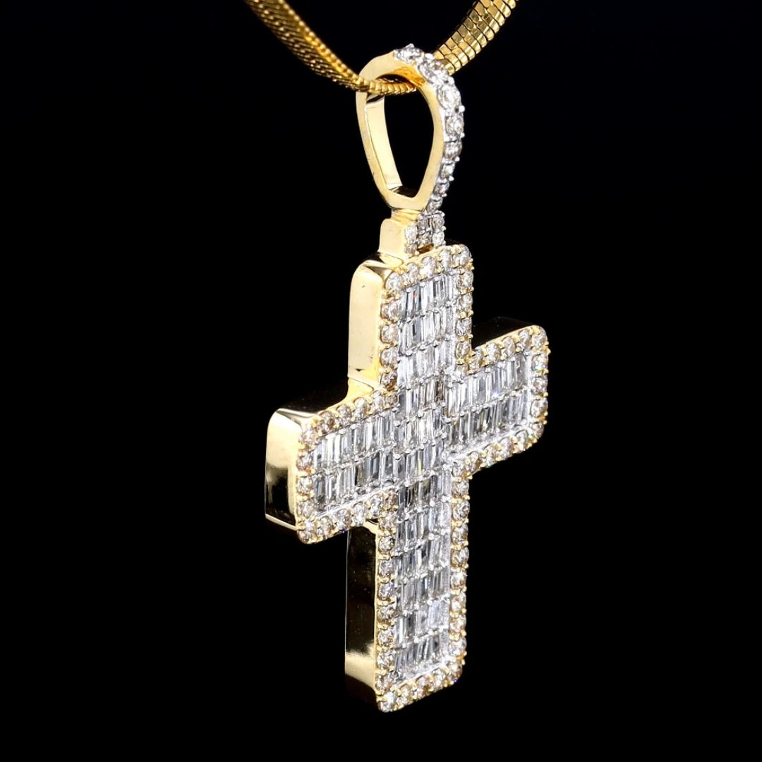 Baguette Diamond Cross Pendant