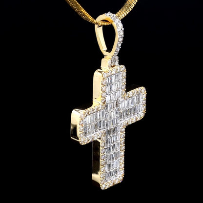 Baguette Diamond Cross Pendant