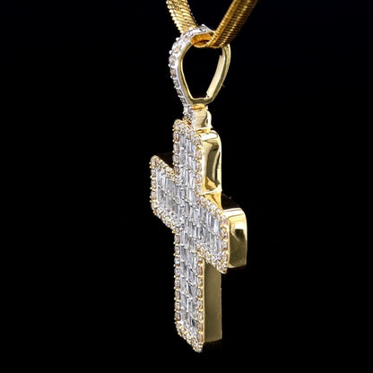 Baguette Diamond Cross Pendant