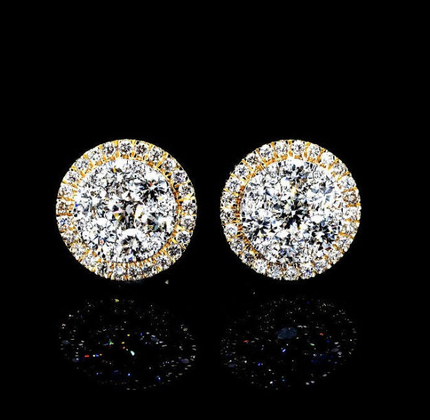 Romano Men’s Diamond Earring – 14K Gold