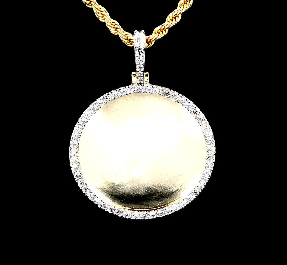 Diamond memory pendant 2"