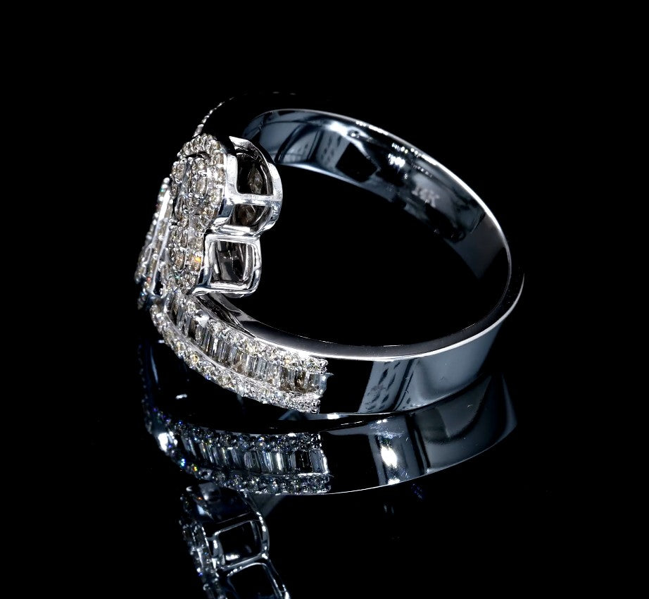 Diamond Hearts Wrap Ring