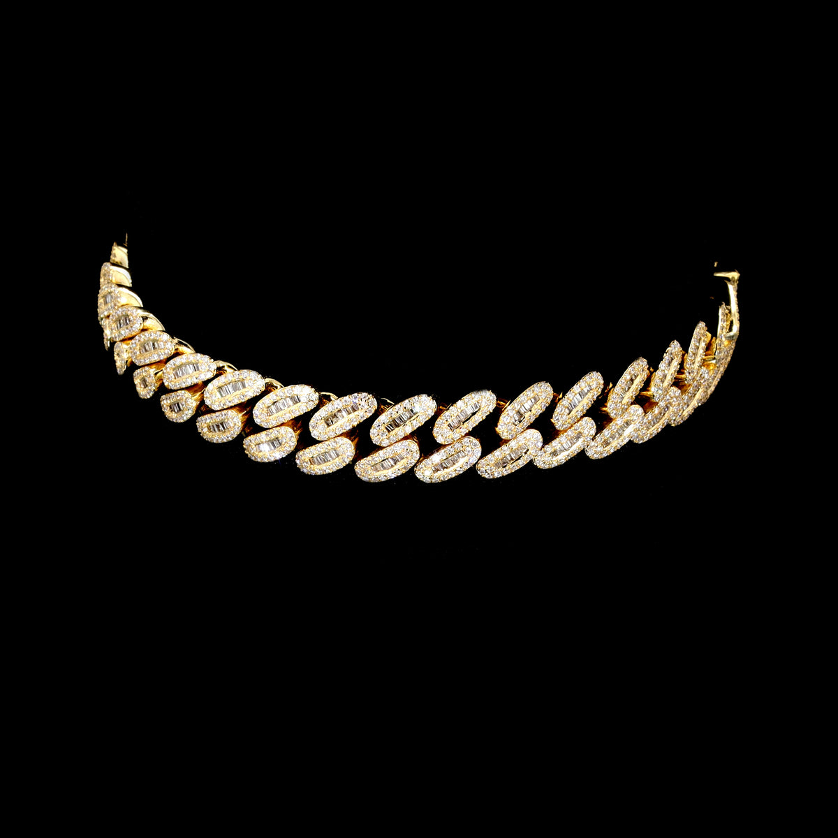 Diamond Baguette Cuban Bracelet 10MM