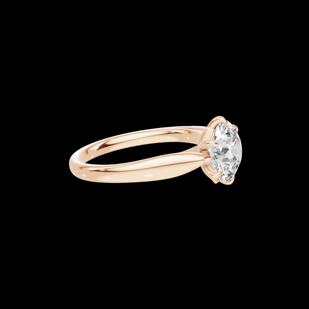 2 CT Round Brilliant Petal Solitaire Diamond Ring