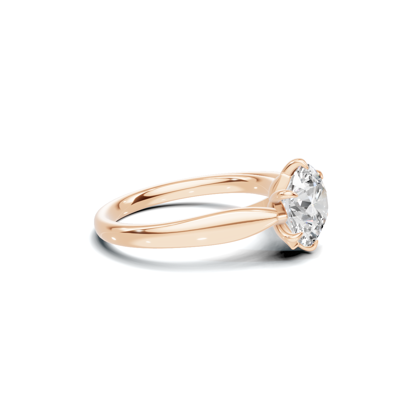 2 CT Round Brilliant Petal Solitaire Diamond Ring