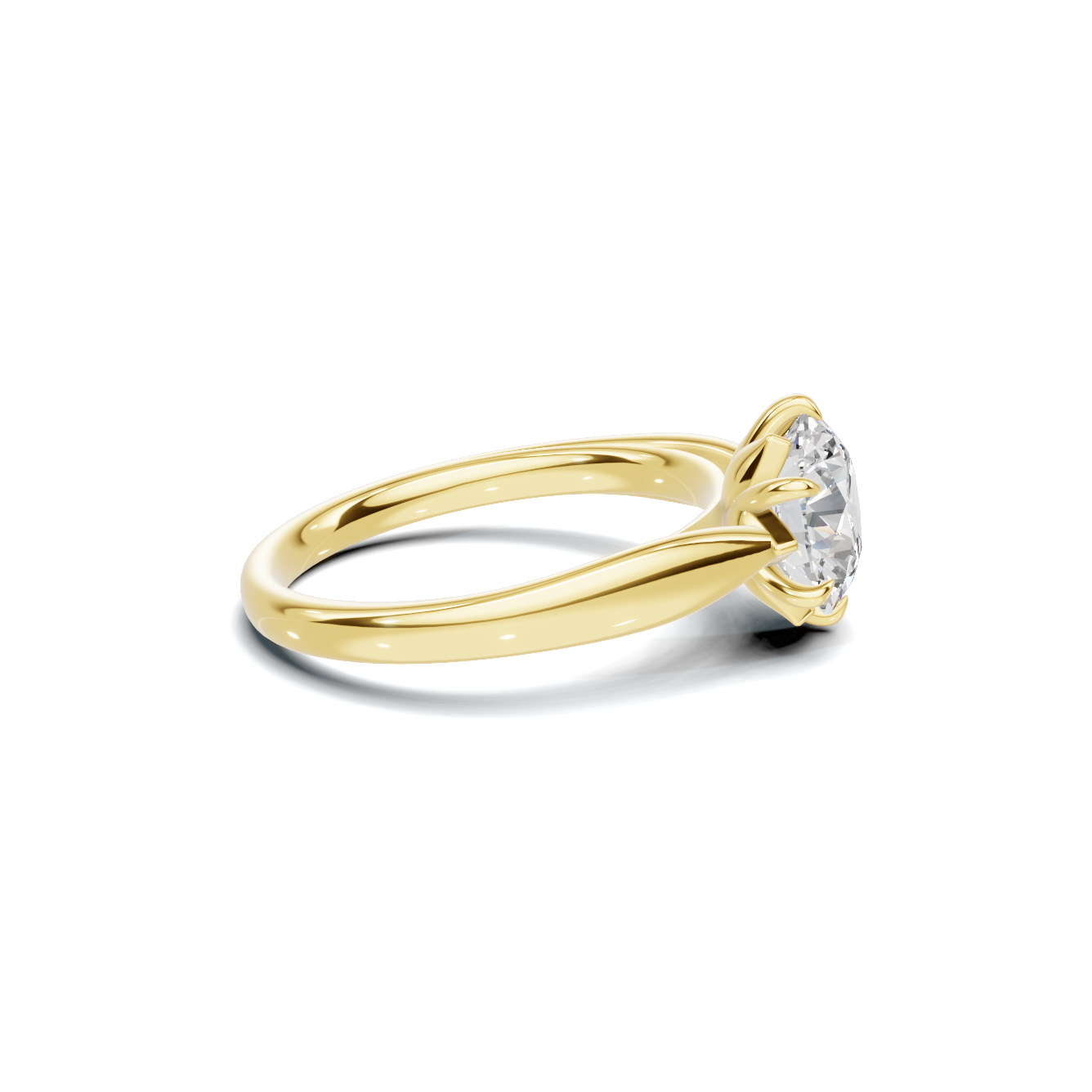 2 CT Round Brilliant Petal Solitaire Diamond Ring