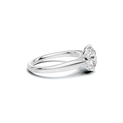 2 CT Round Brilliant Petal Solitaire Diamond Ring