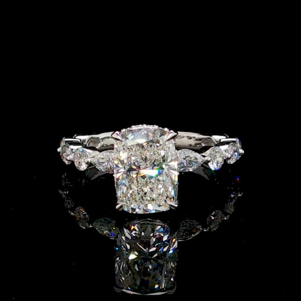 Diamond Radiant Cut Engagement Ring