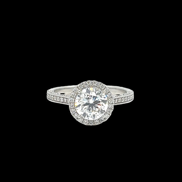 Round Brilliant Lab Diamond Halo Ring