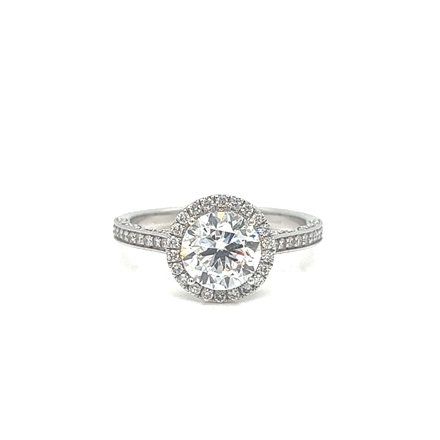 Round Brilliant Lab Diamond Halo Ring