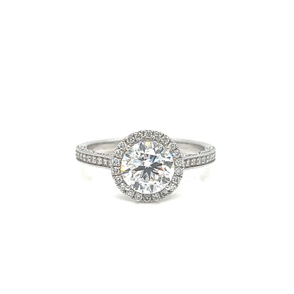 Round Brilliant Lab Diamond Halo Ring