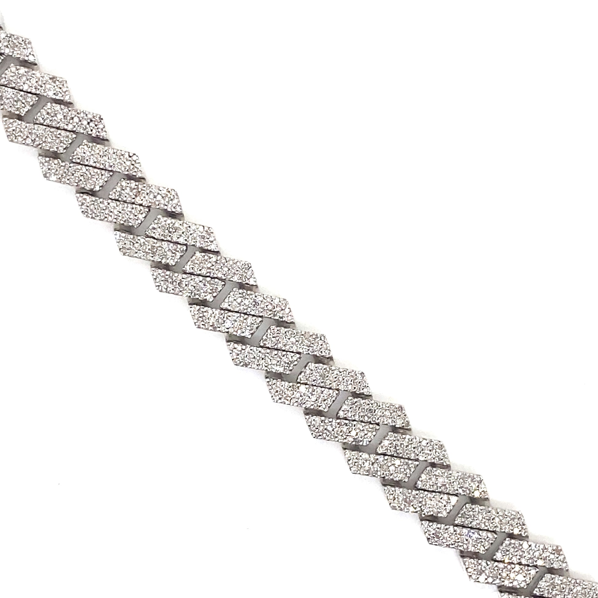 14k white gold diamond bracelet