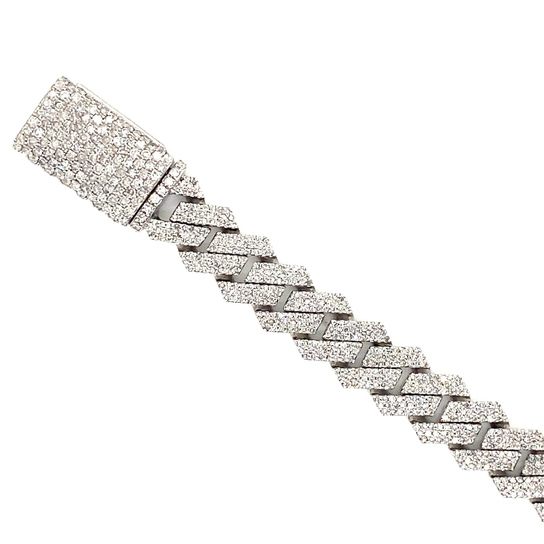 14k white gold diamond bracelet