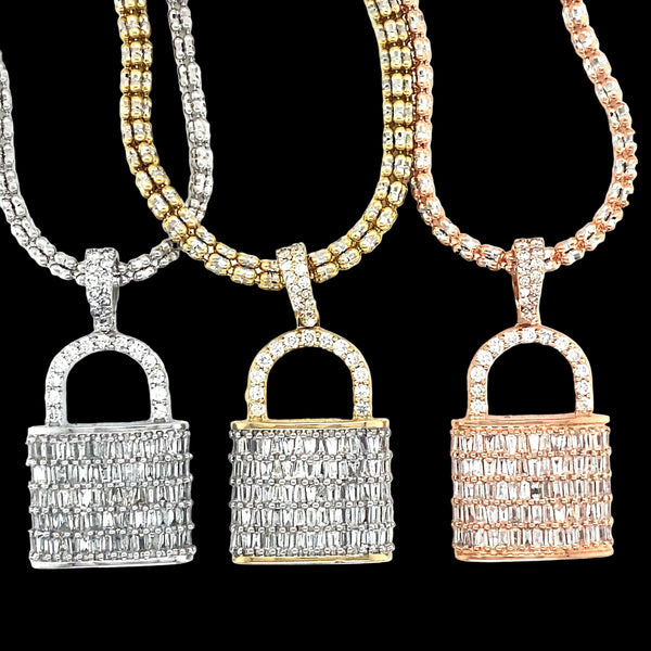 Diamond Lock Pendant