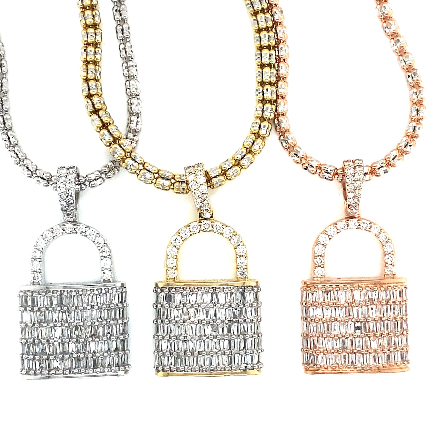 Diamond Lock Pendant