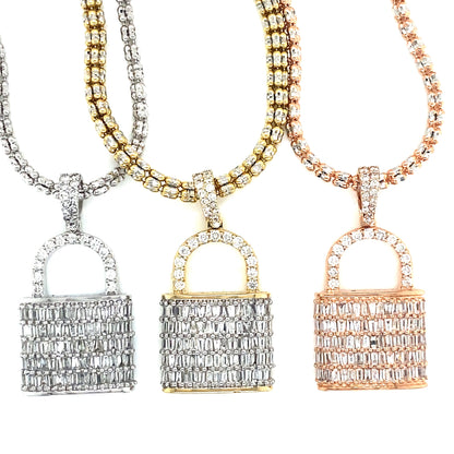 Diamond Lock Pendant