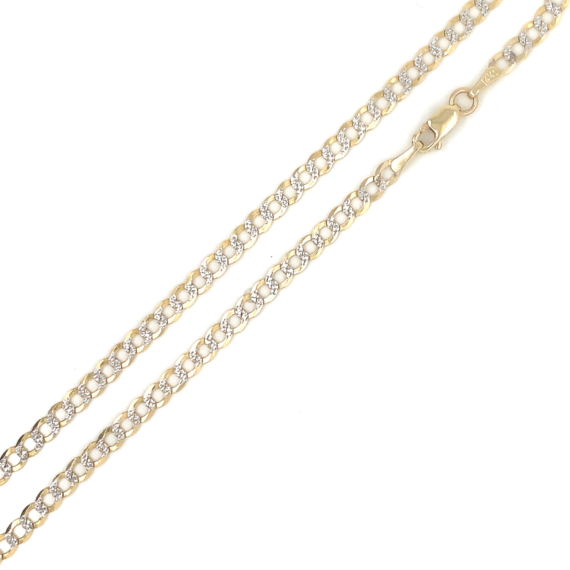 2MM Two-Toned Curb Anklet