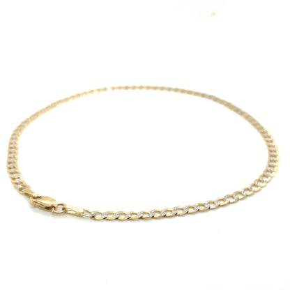 2MM Two-Toned Curb Anklet