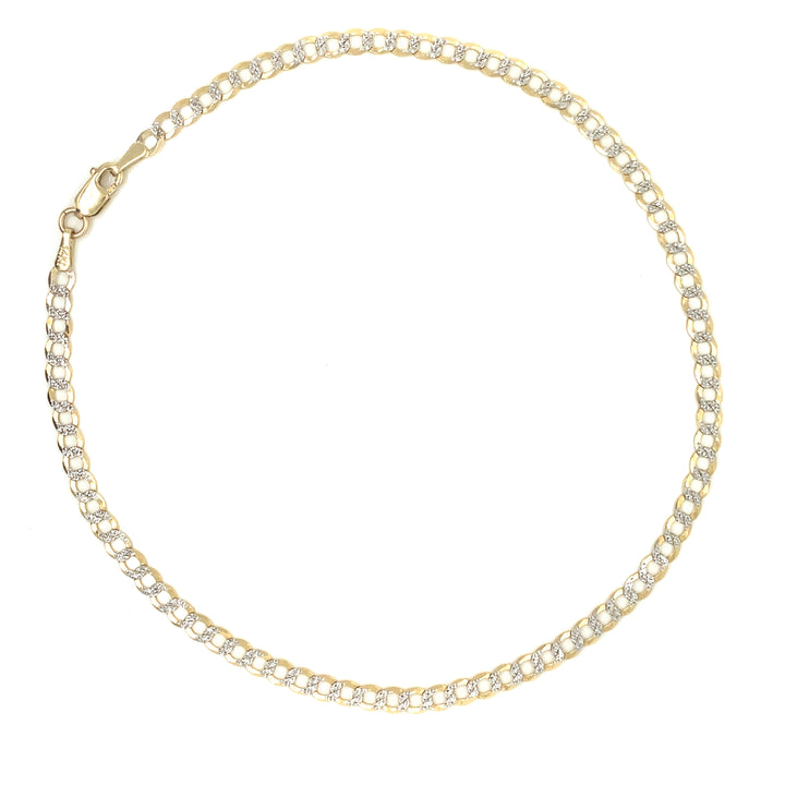 2MM Two-Toned Curb Anklet