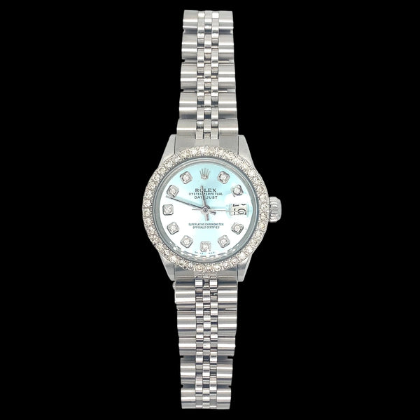 Diamond Bezel Blue Diamond Dial Rolex 26MM