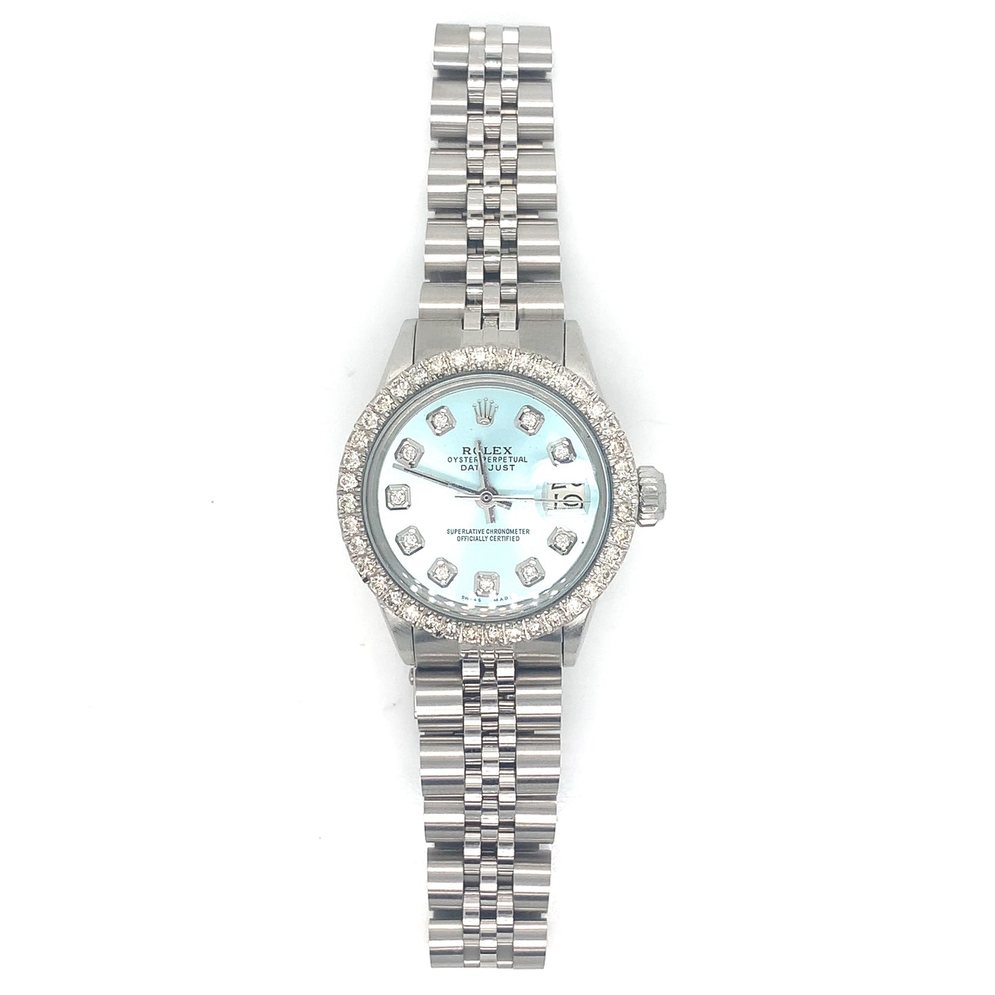Diamond Bezel Blue Diamond Dial Rolex 26MM