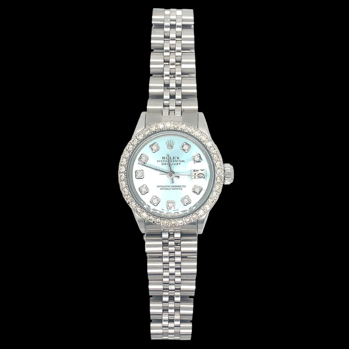 Diamond Bezel Blue Diamond Dial Rolex 26MM