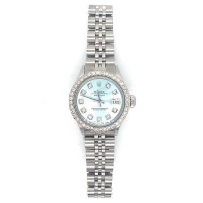 Diamond Bezel Blue Diamond Dial Rolex 26MM