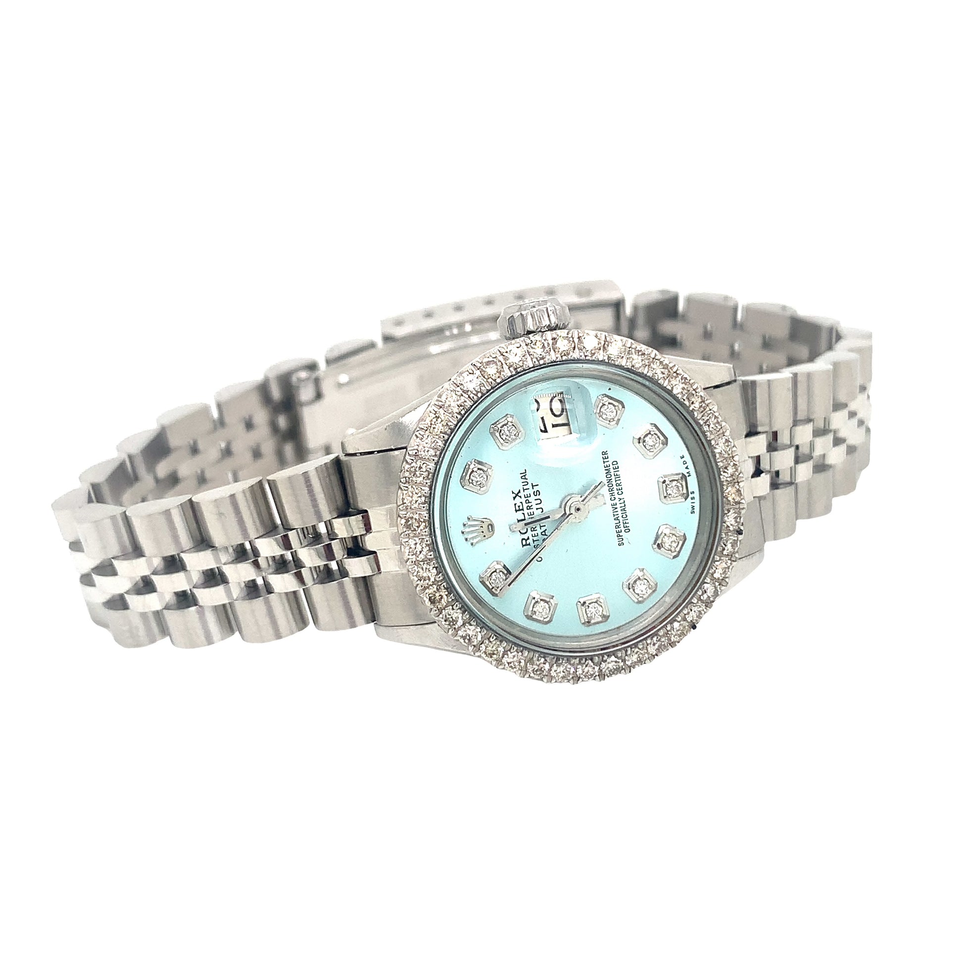 Diamond Bezel Blue Diamond Dial Rolex 26MM