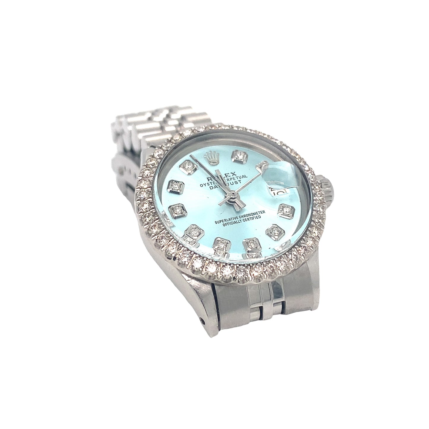 Diamond Bezel Blue Diamond Dial Rolex 26MM