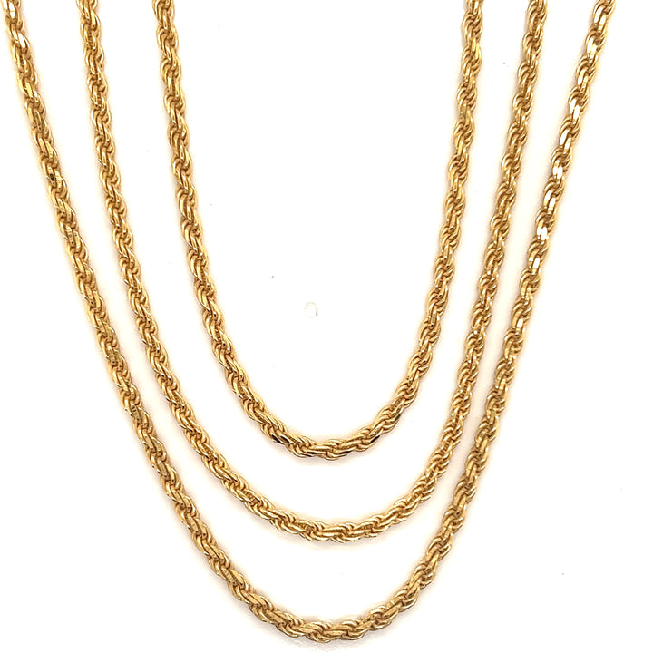 18K Solid Rope Chains