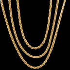 18KT Solid Rope Chains