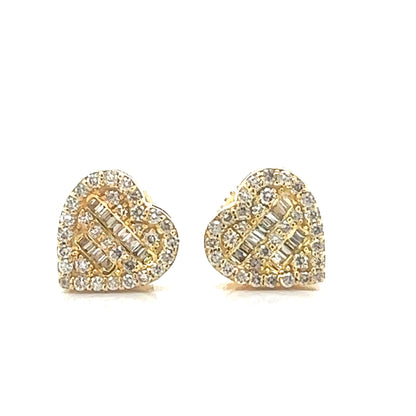 Baguette Heart Earrings