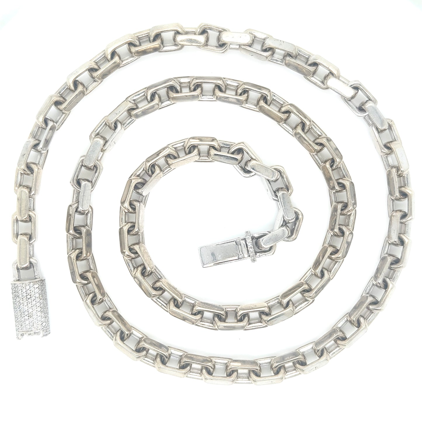 6MM White Gold Rolo Link Chain 14KT