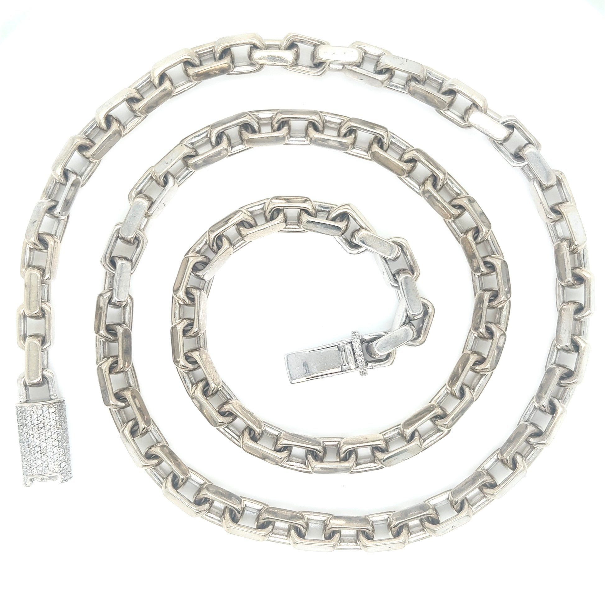 6MM White Gold Rolo Link Chain 14KT