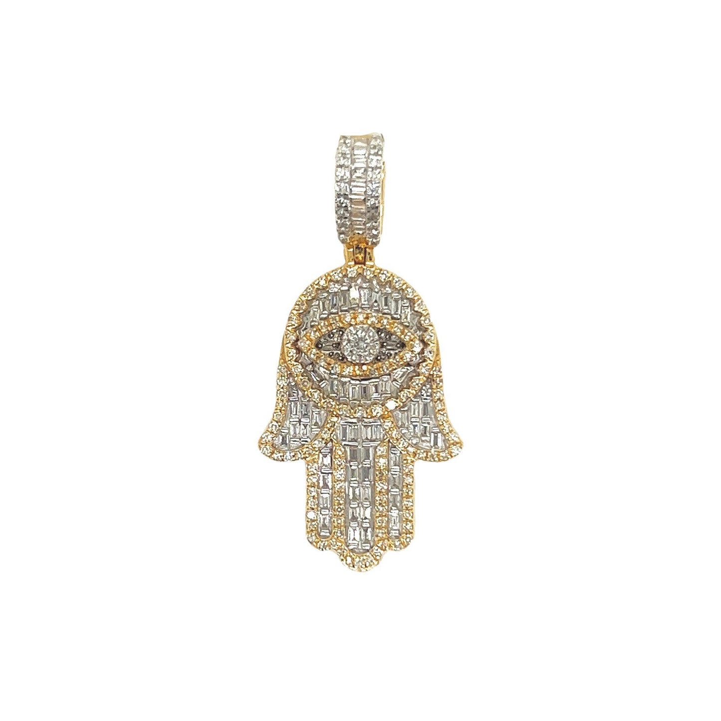 Hamsa Evil Eye Diamond Pendant