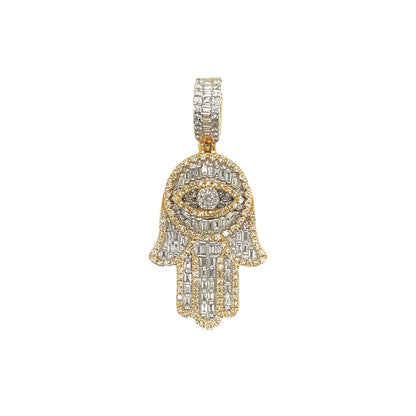 Hamsa Evil Eye Diamond Pendant