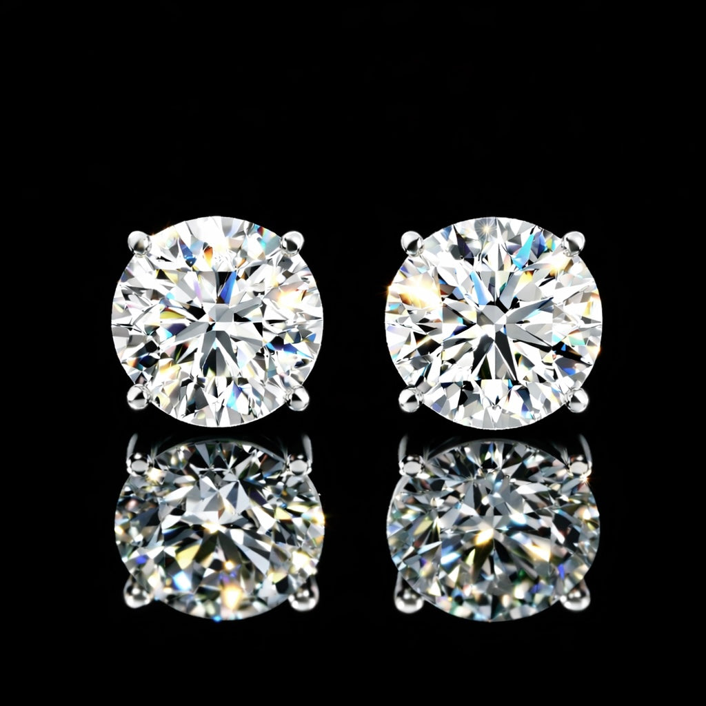 4CT Total Lab Diamond Stud Earrings