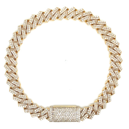 8MM Diamond Cuban Bracelet