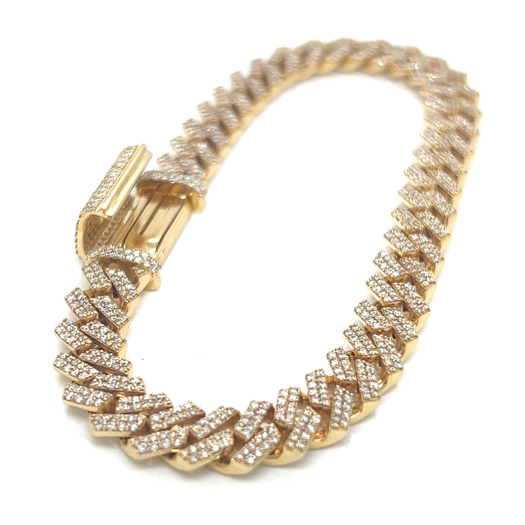 8MM Diamond Cuban Bracelet