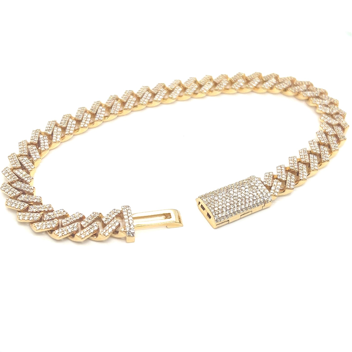 8MM Diamond Cuban Bracelet