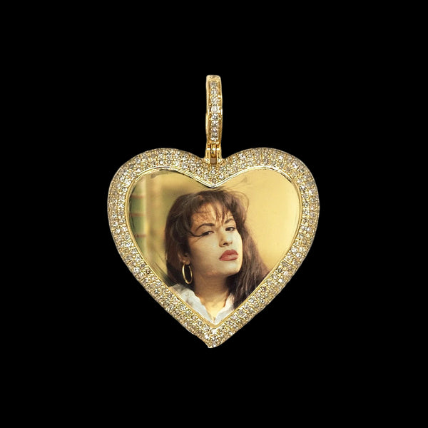 Heart Diamond Photo Pendant